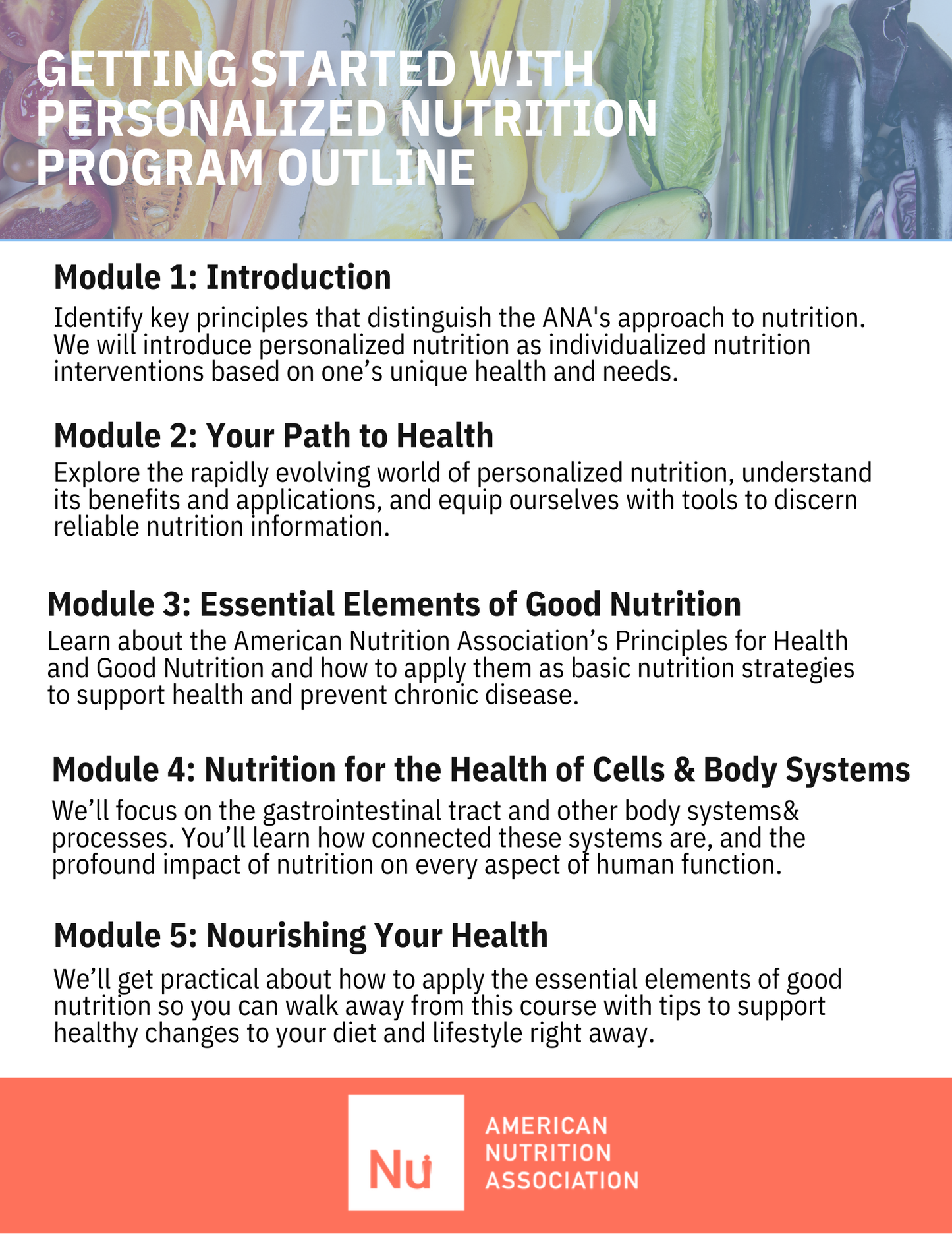 Getting Started With Personalized Nutrition Online Course