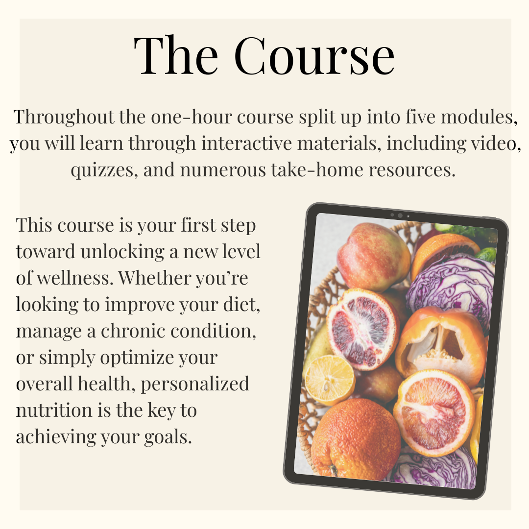 Getting Started With Personalized Nutrition Online Course